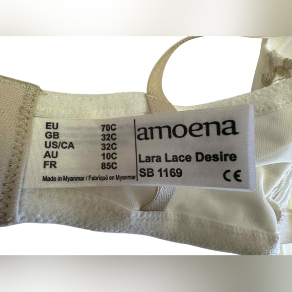 Amoena NWT Lara Lace Desire Soft Shell Bra Off White Size 32C - Picture 6 of 6